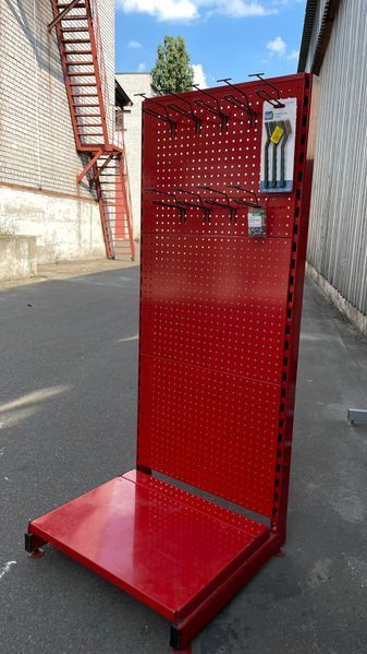 Стелаж перфорований в червоному кольорі Б/у 002 фото