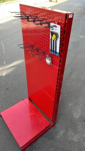 Стелаж перфорований в червоному кольорі Б/у 002 фото